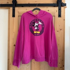 Disney Fuchsia Hoodie with Mickey Mouse Graphic